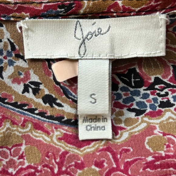 JOIE HAYA 100% silk thin blouse SMALL ( run big ) - Picture 4 of 10